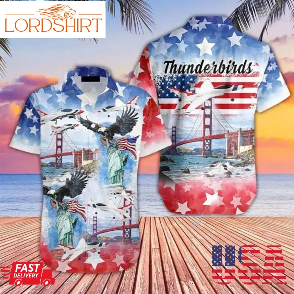 Eagle 4Th Of July Hawaiian Shirt Thunderbirds Usa Air