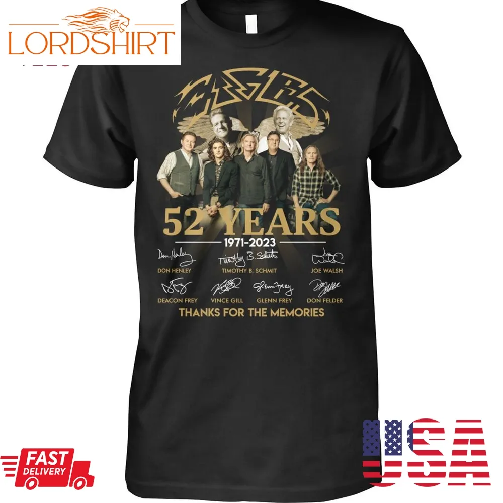 Eagles 52 Years 1971 2023 Thank You For The Memories T Shirt