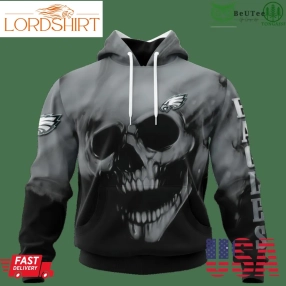 Eagles Fading Skull American Football 3D Hoodie Sweatshirt Nfl