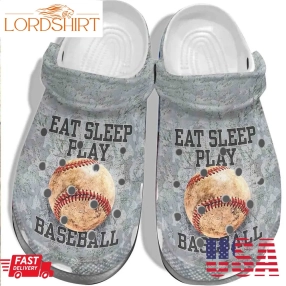 Eat Sleep Play Baseball For Batter   Baseball Ball Custom Crocs Shoes Clogs For Men Women