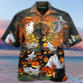 Eddora Ghouls Just Wanna Have Fun Halloween Hawaiian Shirt   Td662