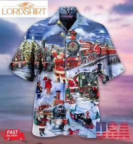 Eddora Train To Christmas 2020 Unisex Hawaiian Shirt   Td996