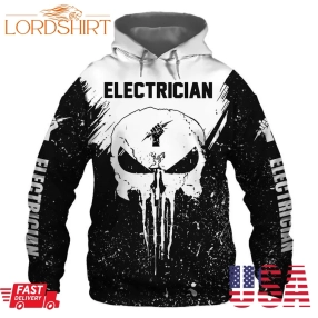 Electrician Skull Fix Stupid Does 3D Full Printing Hoodies Zip Hoodie Sweatshirt Tank Top T Shirt