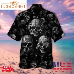 Emotion Skull Halloween Hawaiian Shirt, Print Aloha Short Sleeve Unisex Shirt