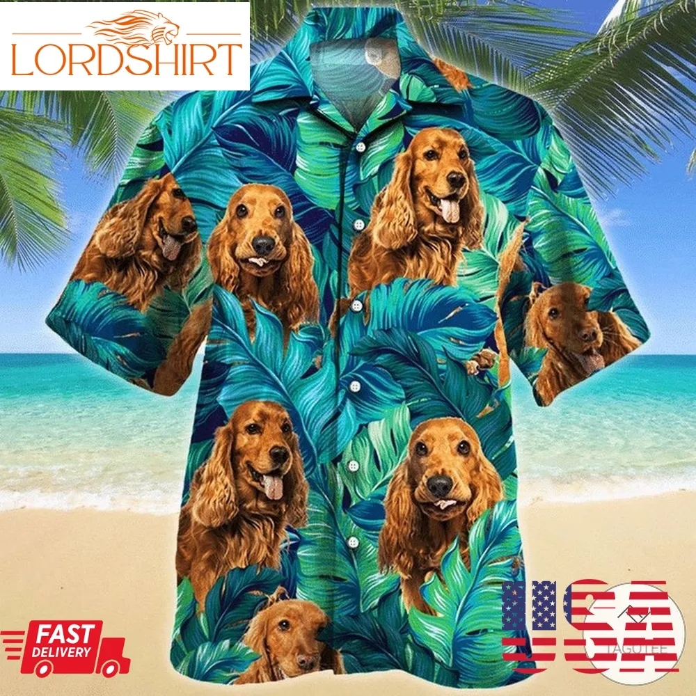 English Cocker Spaniel Dog Hawaiian Shirt