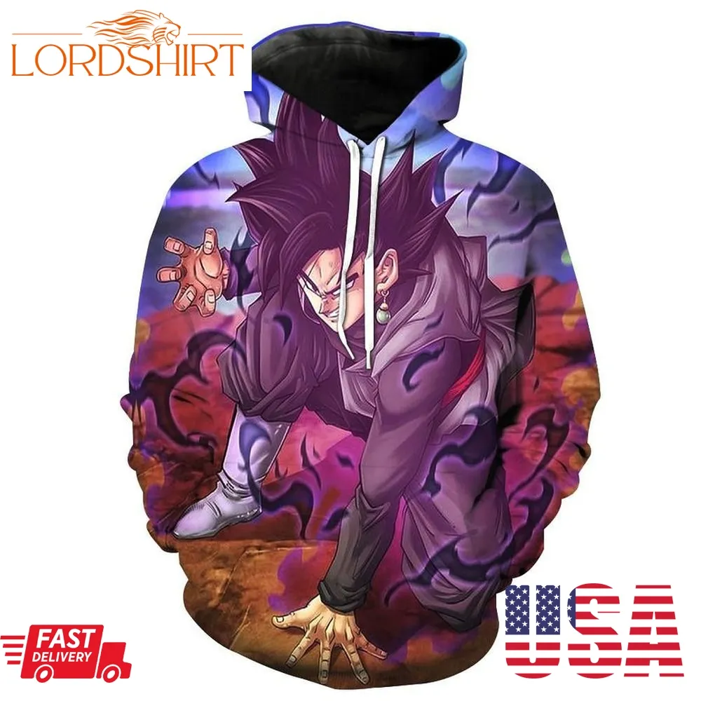 Evil Black Goku Dragon Ball Super Pullover And Zippered Hoodies Custom 3D Graphic Printed 3D Hoodie All Over Print Hoodie For Men For Women