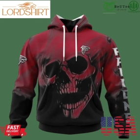 Falcons Fading Skull American Football 3D Hoodie Sweatshirt Nfl