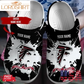 Falcons Football Team Custom Name Crocs Crocband Clog Comfortable Water Shoes