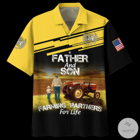 Father And Son Farming Partners For Life Hawaiian Shirt