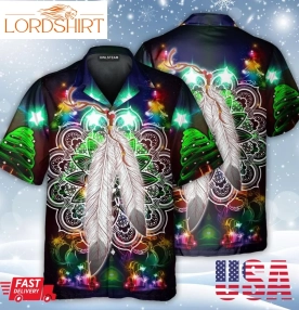 Feather Mandala Christmas Hawaiian Shirt