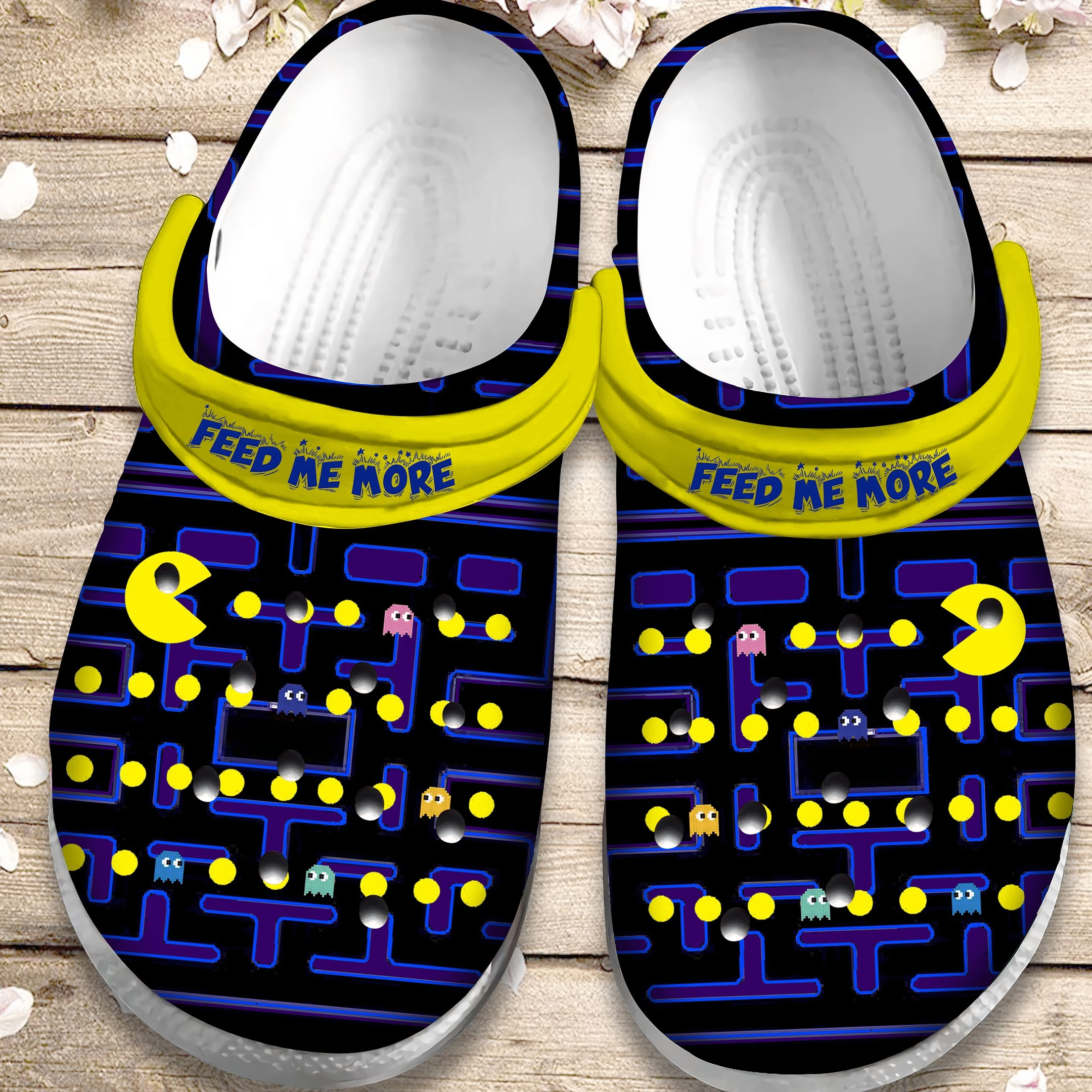 Feed Me More Crocs Shoes   Funny Game Crocs Crocbland Clog Birthday Gift For Boy Girl Son Daughter Niece Nephew