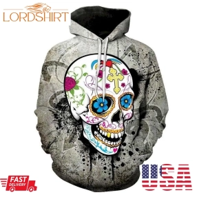 Fiesta Skull 3D Sweatshirt Hoodie Pullover