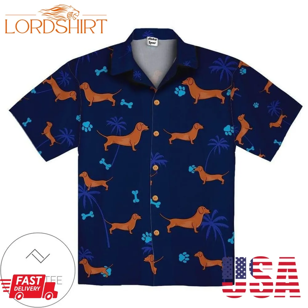 Find Dachshund Dog Cute Hawaiian Aloha Shirts