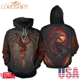 Fire Powerful Dragon Pullover And Zippered Hoodies Custom 3D Graphic Printed 3D Hoodie All Over Print Hoodie For Men For Women