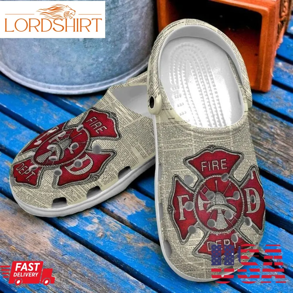 Firefighter Badge Sku 986 Crocs Clog Shoes