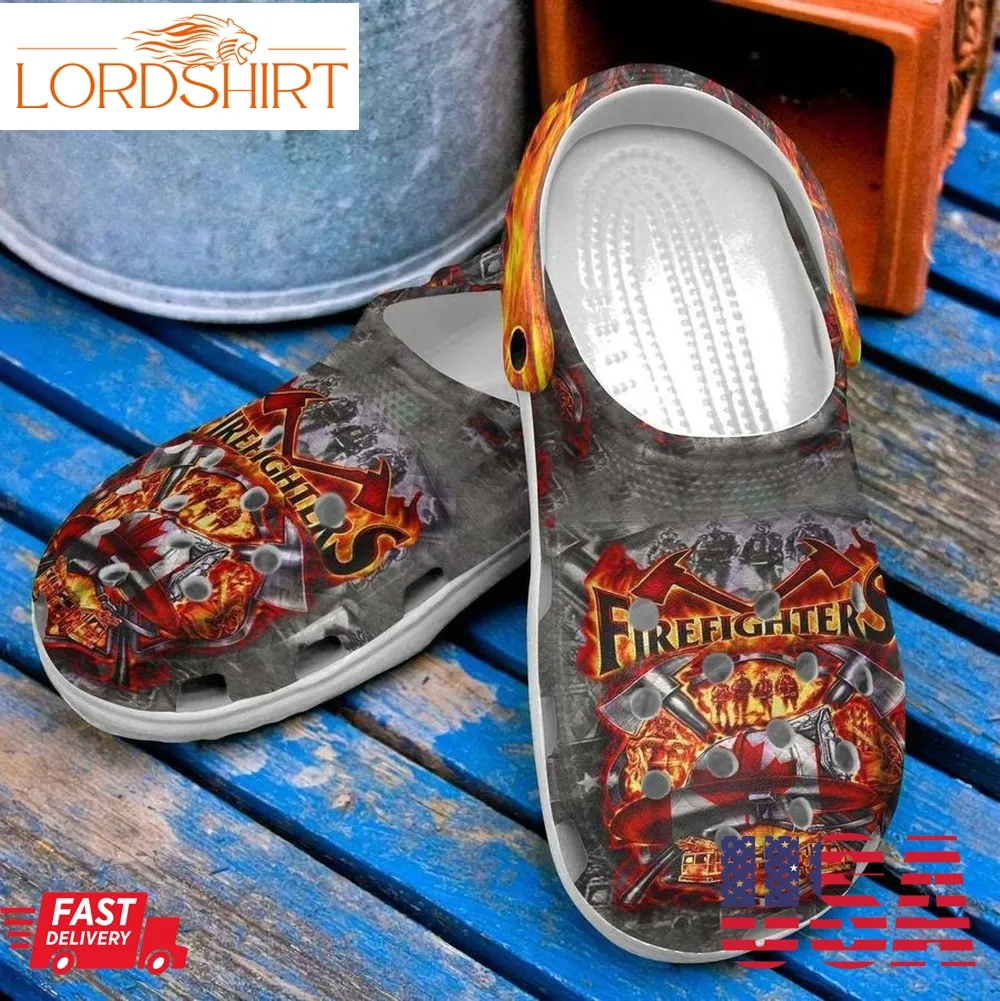 Firefighter Personalize Clog Custom Crocs Clog On Sandal Fashion Style Comfortable For Women Men Kid