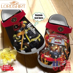 Firefighter Personalize Clog Custom Crocs Fashionstyle Comfortable For Women Men Kid Print 3D Personalized Proud Firefighter