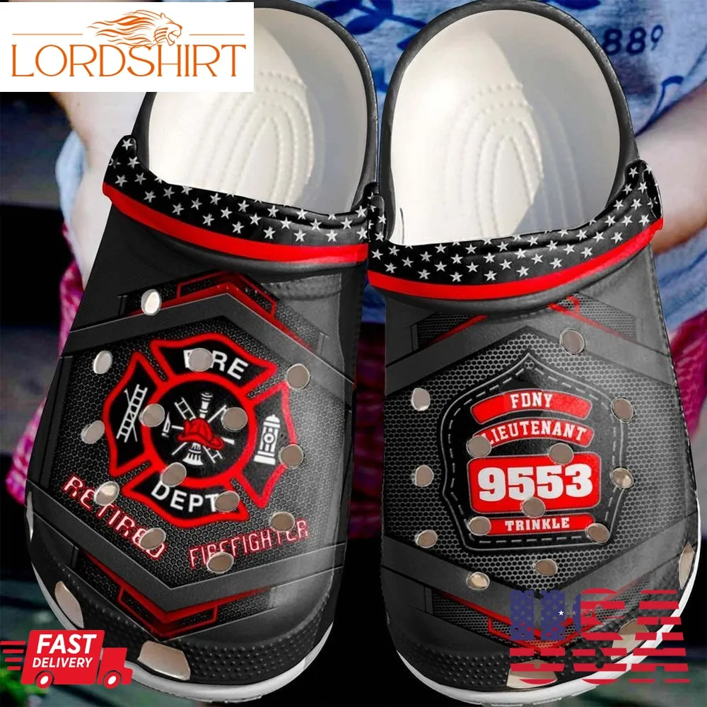 Firefighter Personalized Clog Fire Dept Crocs Crocband Clog