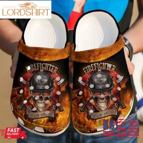 Firefighter Skull Sku 996 Crocs Clog Shoes