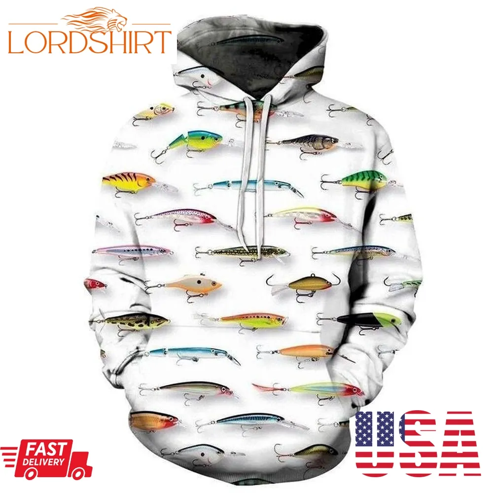 Fishing Fish 3D Hoodie Sweatshirt Pullover