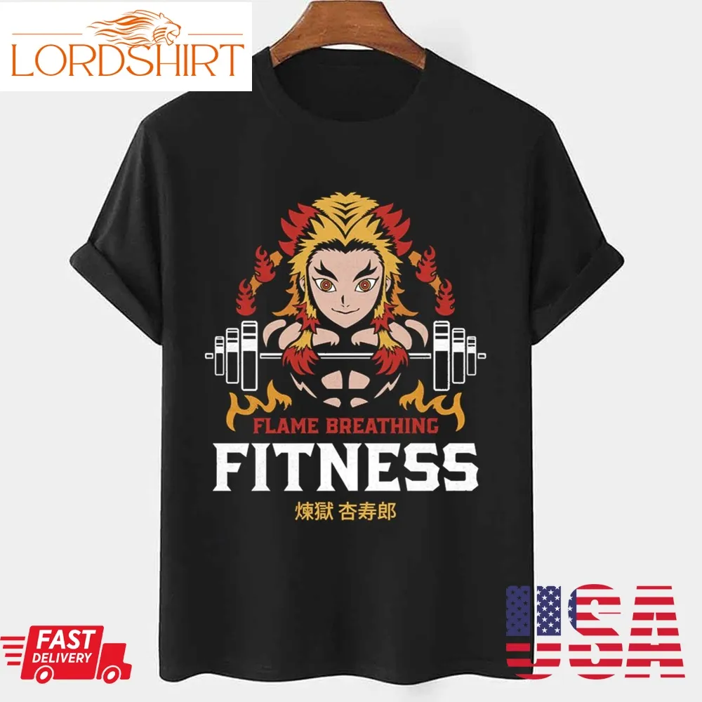 Flame Breathing Fitness Kyojuro Rengoku Demon Slayer Unisex T Shirt