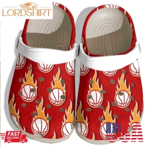 Flaming Baseball Ball Crocs For Batter Hot Baseball Shoes Crocbland Clog For Men Women