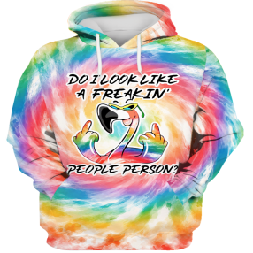 Flamingo Do I Look Like A Freakin People Person Colorful 3D Hoodie