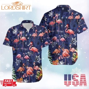 Flamingo On Christmas Unisex Hawaiian Shirt Pre13137, Hawaiian Shirt, Beach Shorts, One Piece Swimsuit, Polo Shirt, Funny Shirts, Gift Shirts