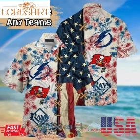 Florida Sport Teams Hibiscus Tropical 4Th Of July Hawaiian Shirt  Saleoff