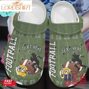 Football Personalized Clog Custom Crocs Comfortablefashion Style Comfortable For Women Men Kid Print 3D V610