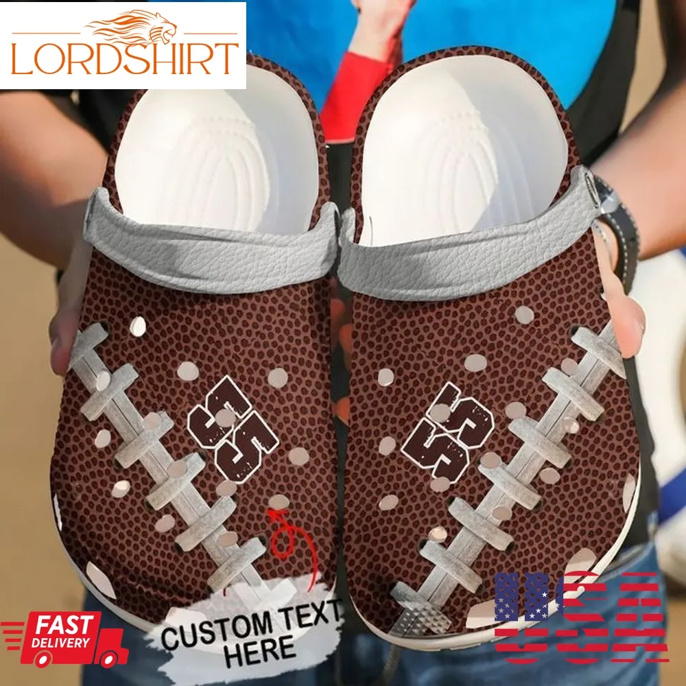 Football Personalized Lovers Sku 1081 Crocs Crocband Clog Comfortable For Mens Womens Classic Clog Water Shoes