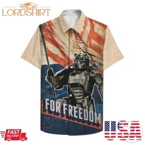 For Freedom Brotherhood Of Steel Hawaiian Shirt