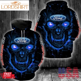 Ford Skull 3D All Over Print Hoodie