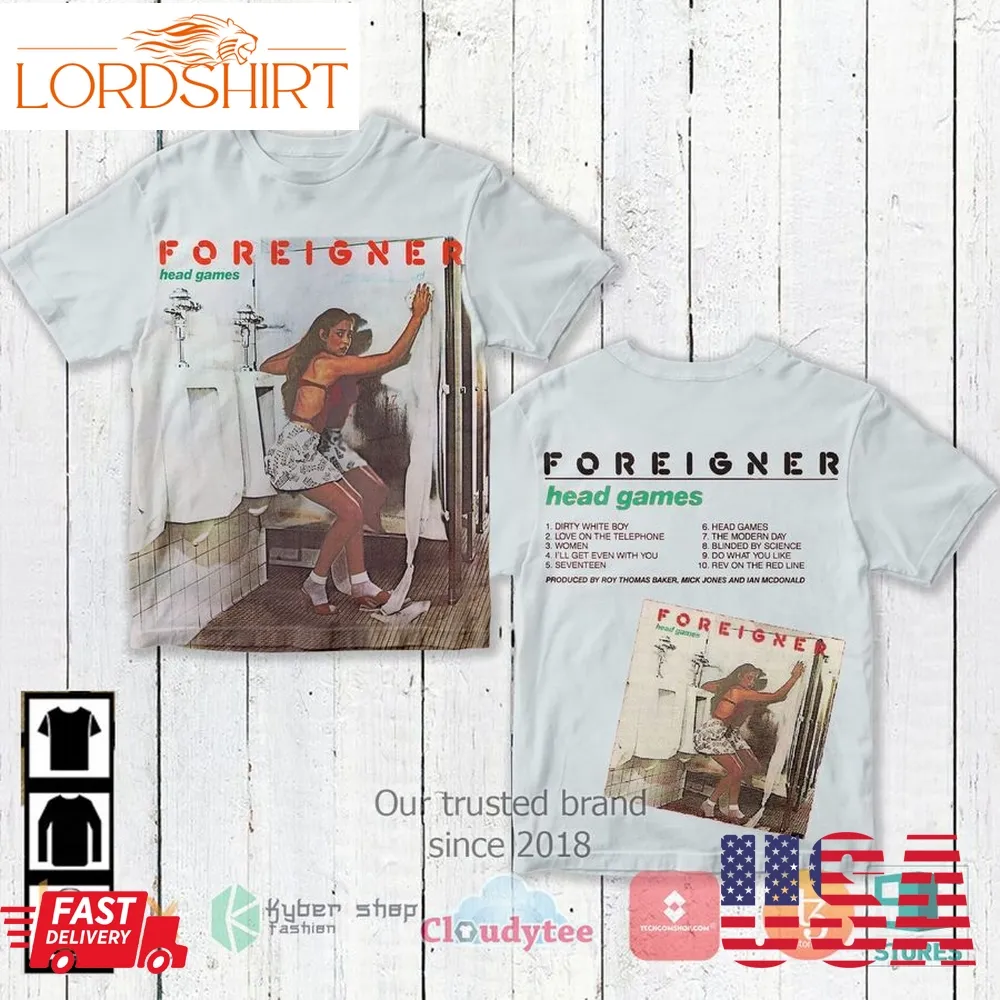 Foreigner Band Head Games Album 3D T Shirt