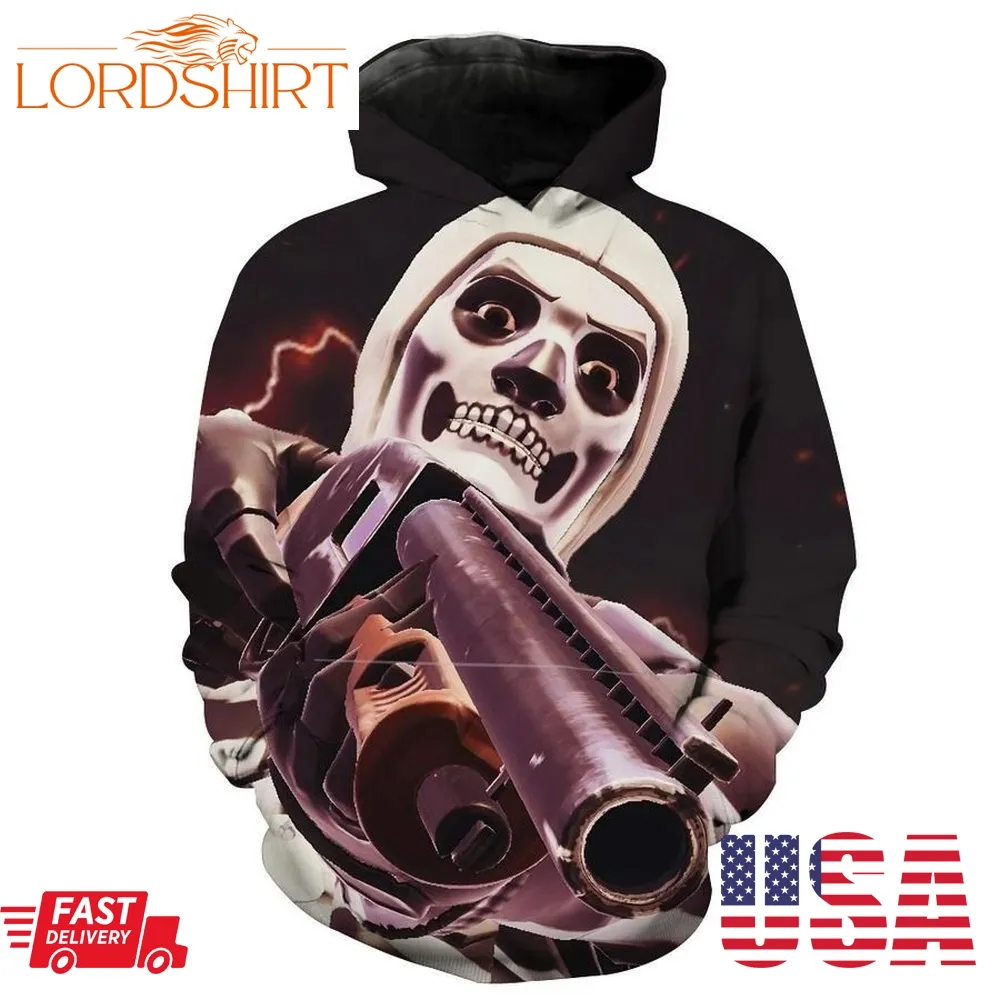 Fortnite Battle Royale Skull Trooper Fortnites Hoodie 3D