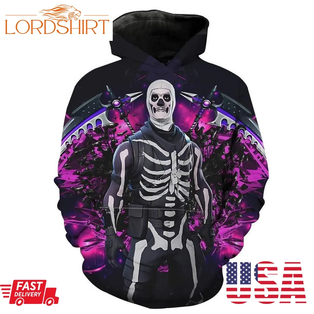 Fortnite Skull Trooper Skin Fortnite Hoodie 3D