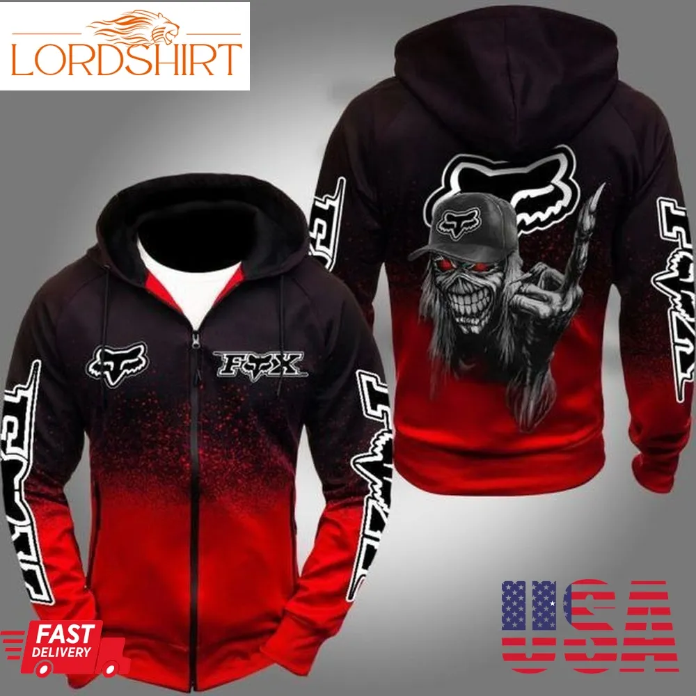 Fox Racing Death Skull Men And Women 3D Full Printing Hoodie Zip Up Hoodie Fox Racing 3D Full Printing Shirt Fox Racing Death Skull 3D All Over Printed Shirt