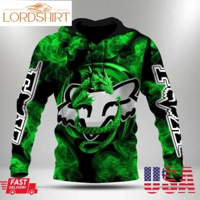 Fox Racing Dragon Hug Smoke Green 3D Hoodie Sweatshirt