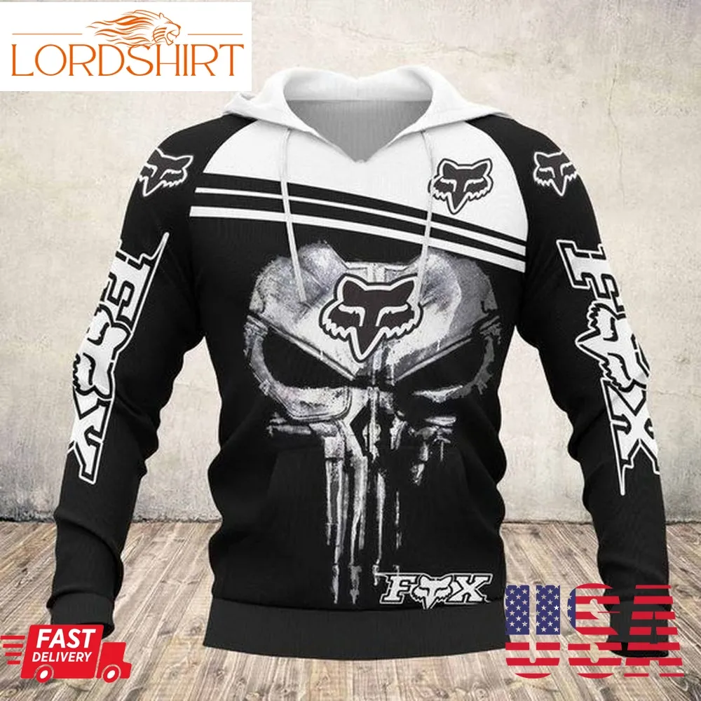 Fox Racing Skull 3D Hoodie For Men For Women All Over Printed Hoodie