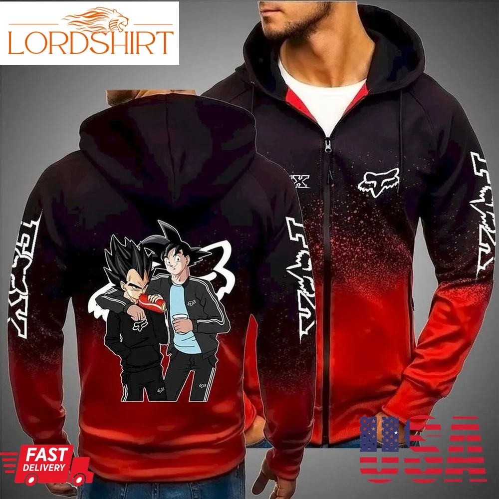 Fox Racing Son Goku And Vegeta Dragon Ball Z 3D Hoodie Sweatshirt