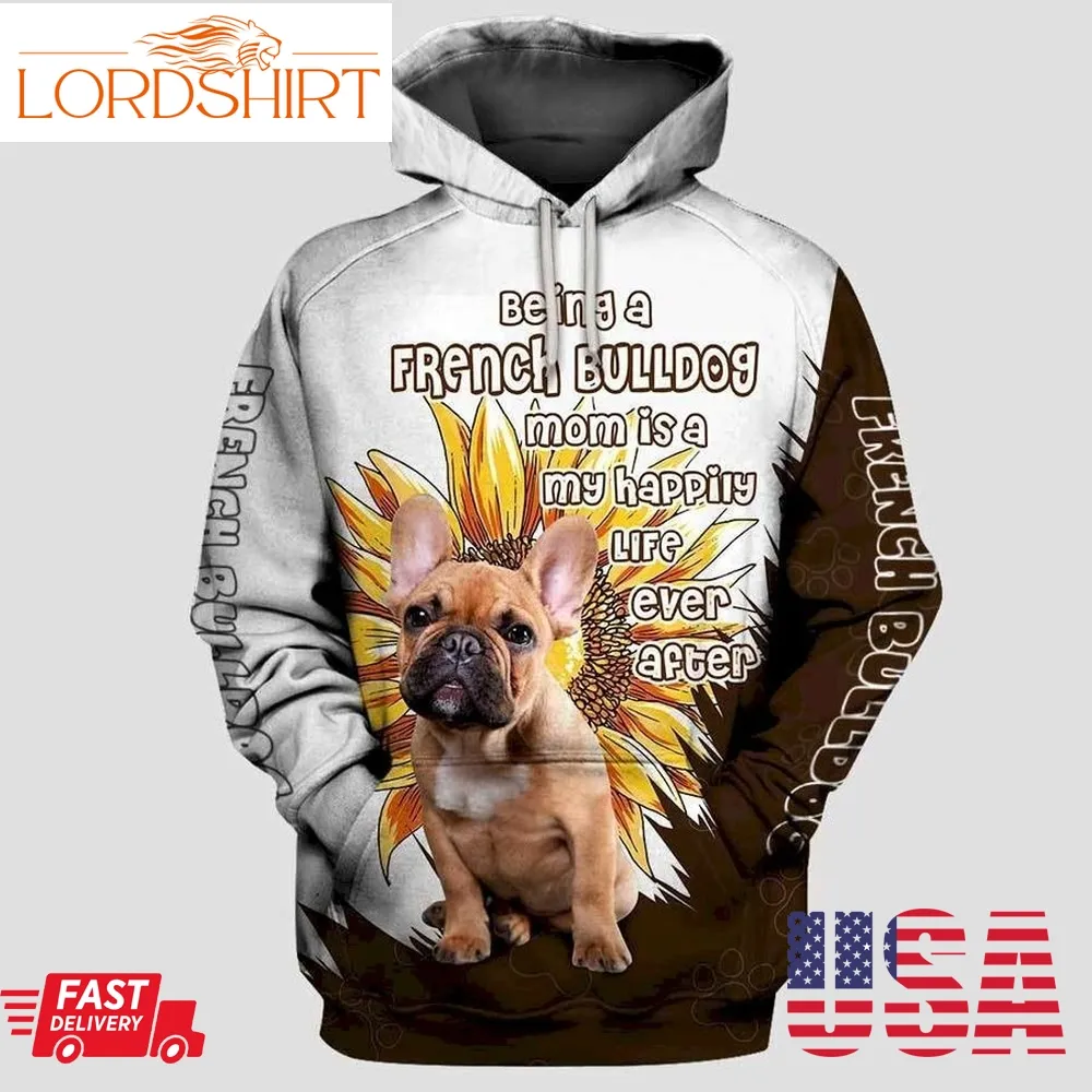 French Bulldog Sunflower 3D Hoodie Sweatshirt