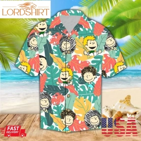 Friend Hawaiian Graphic Print Short Sleeve Hawaiian Casual Shirt Size S   5Xl