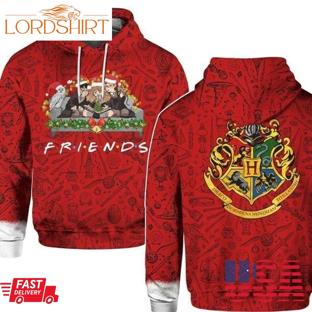 Friends Harry Potter Christmas Pullover And Zippered Hoodies Custom 3D Graphic Printed 3D Hoodie All Over Print Hoodie For Men For Women