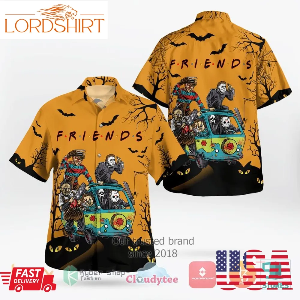 Friends On The Bus Horror Characters Hawaiian Shirt