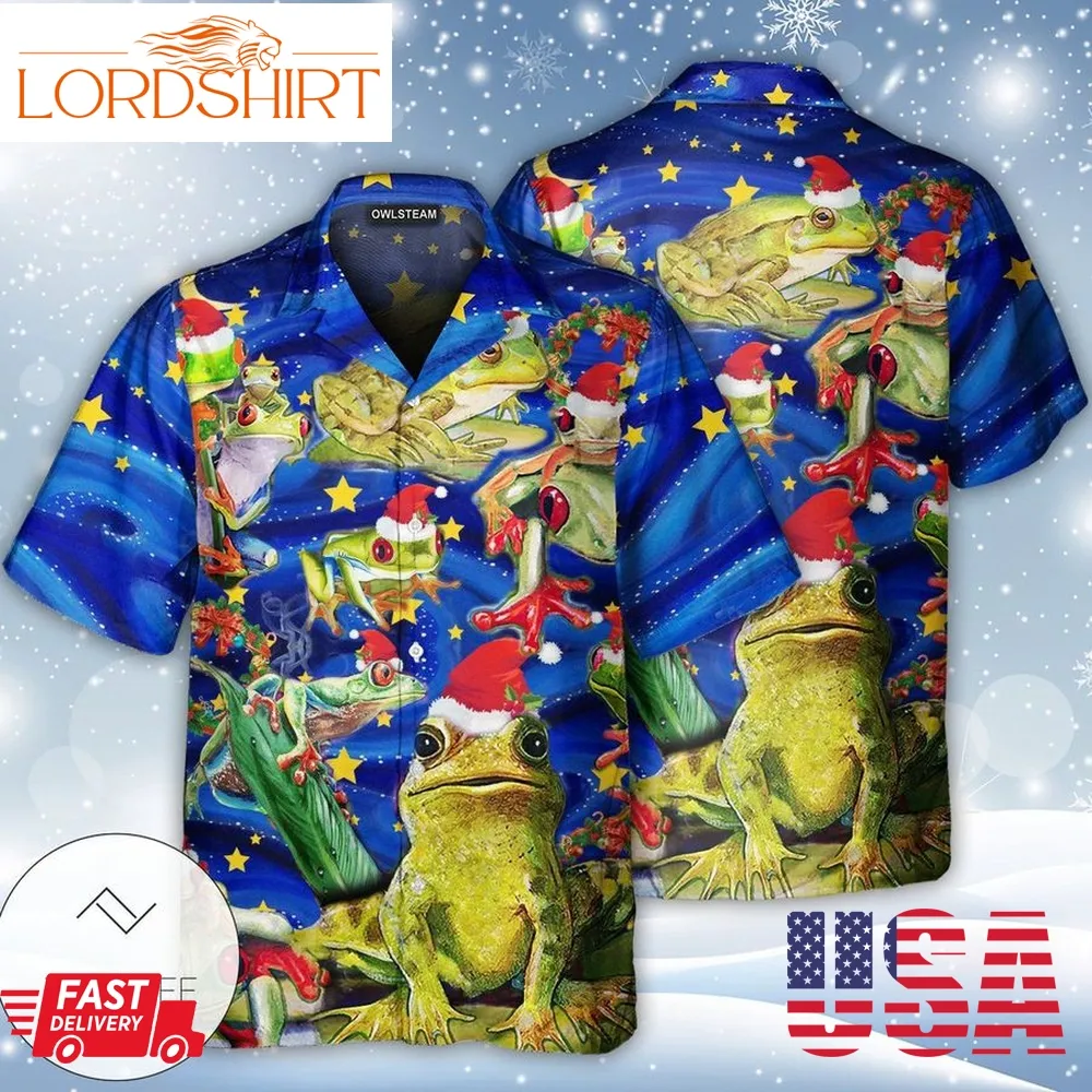 Frog Lover Merry Christmas Hawaiian Shirt