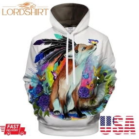 Fuchs Friends Fox 3D Sweatshirt Hoodie Pullover