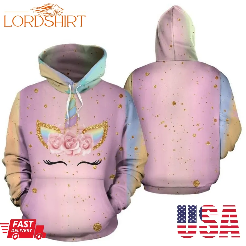 Funny 3D Unicorn All Over Printed S Aop Unisex Hoodie