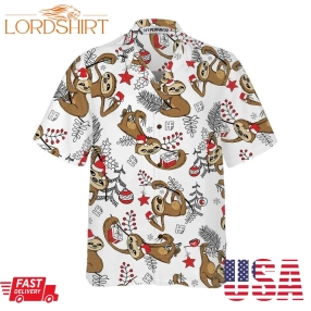 Funny Christmas Slothes Hawaiian Shirt