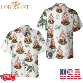 Funny Christmas Tree Sloths Hawaiian Shirt