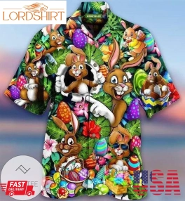 Funny Easter Bunny So Cute Unisex Hawaiian Aloha Shirts